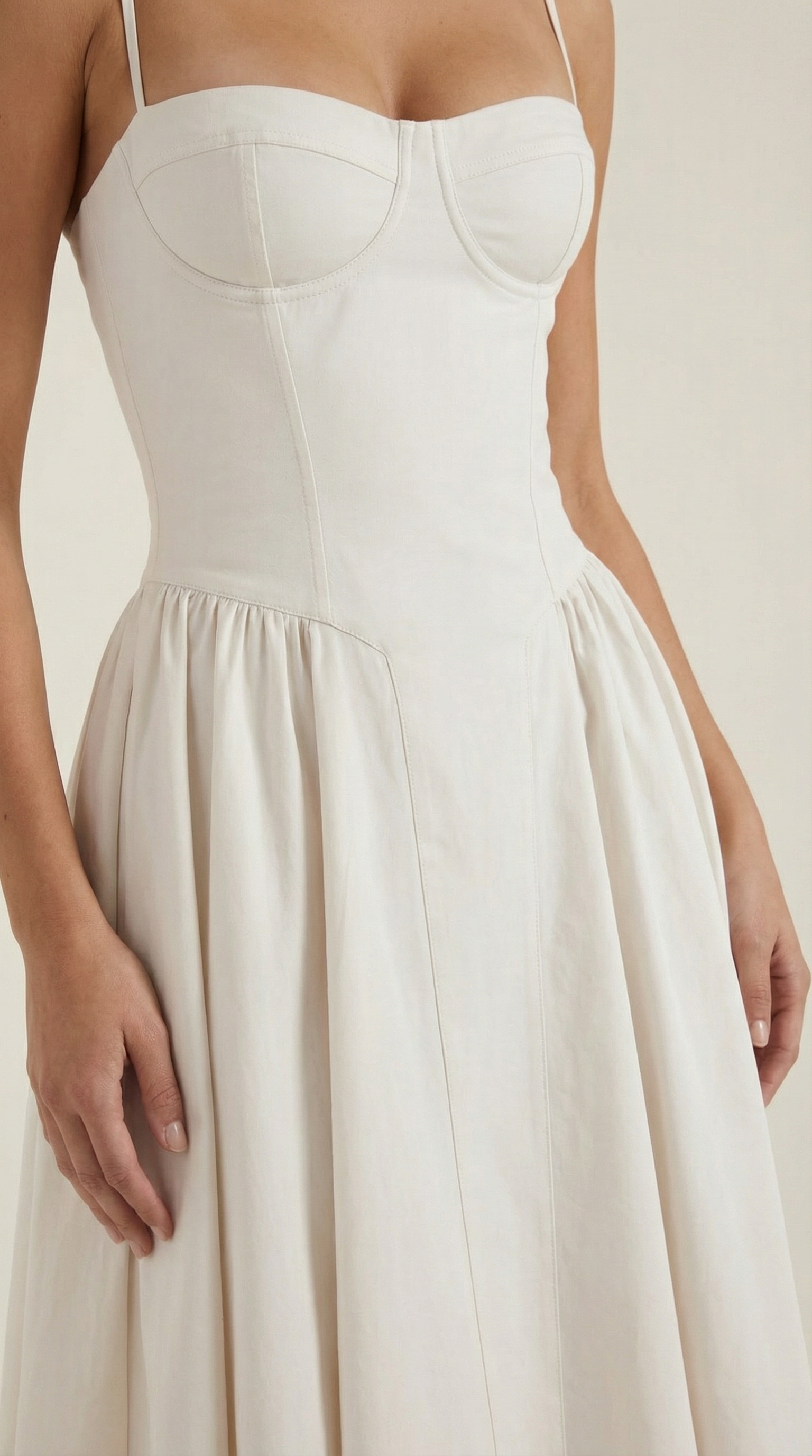 Vestido midi Odette con corpiño