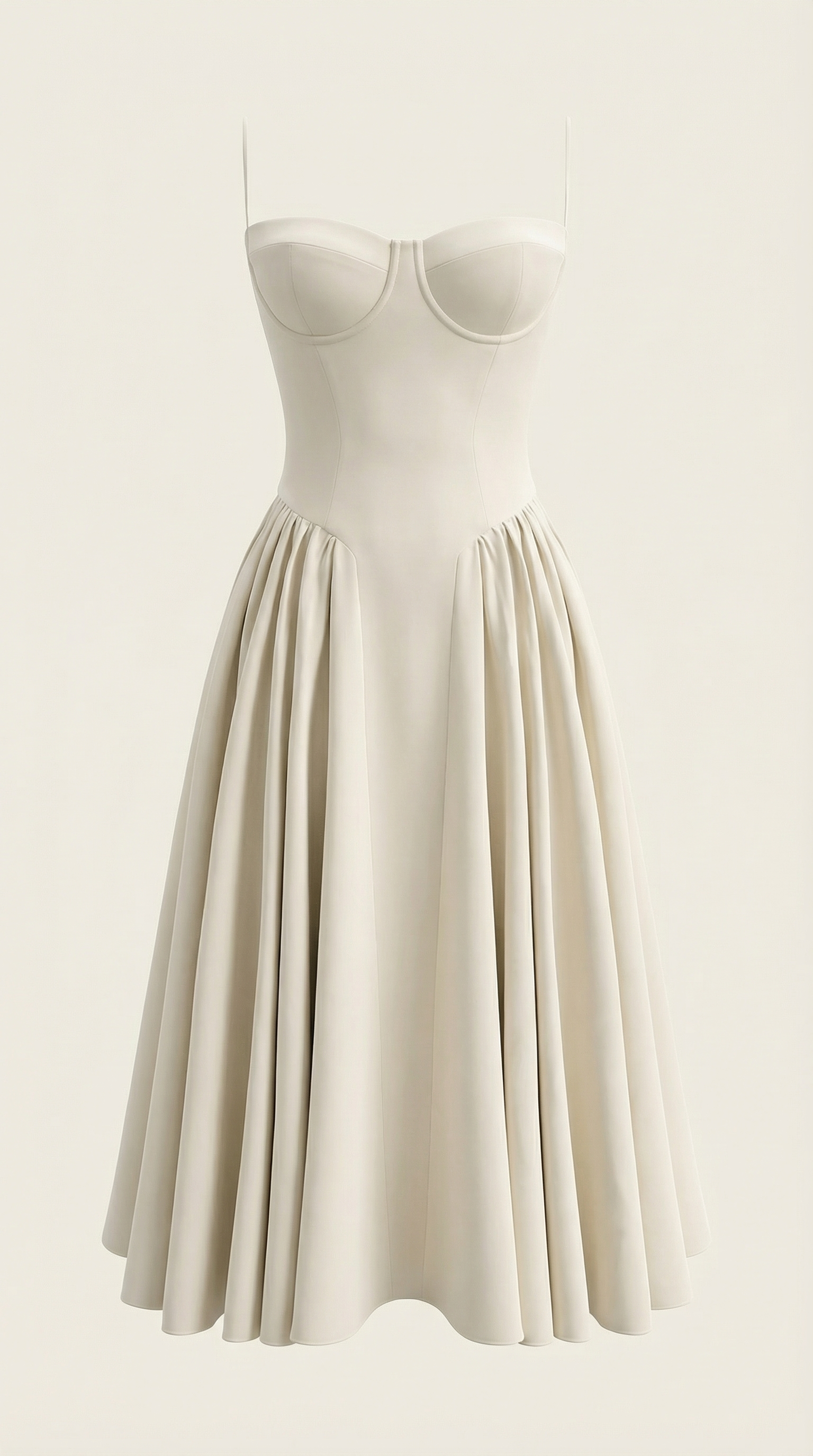 Vestido midi Odette con corpiño