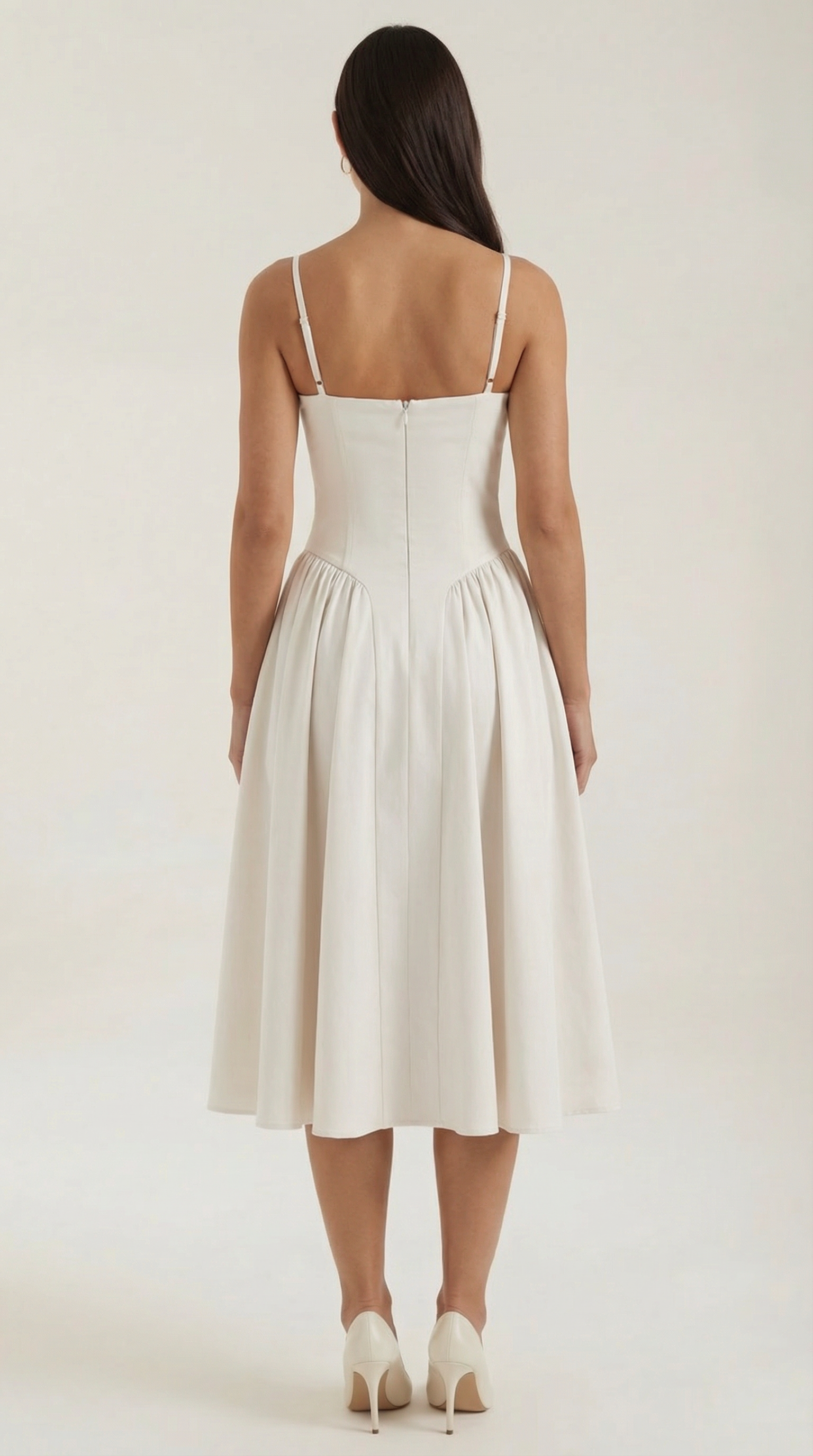 Vestido midi Odette con corpiño