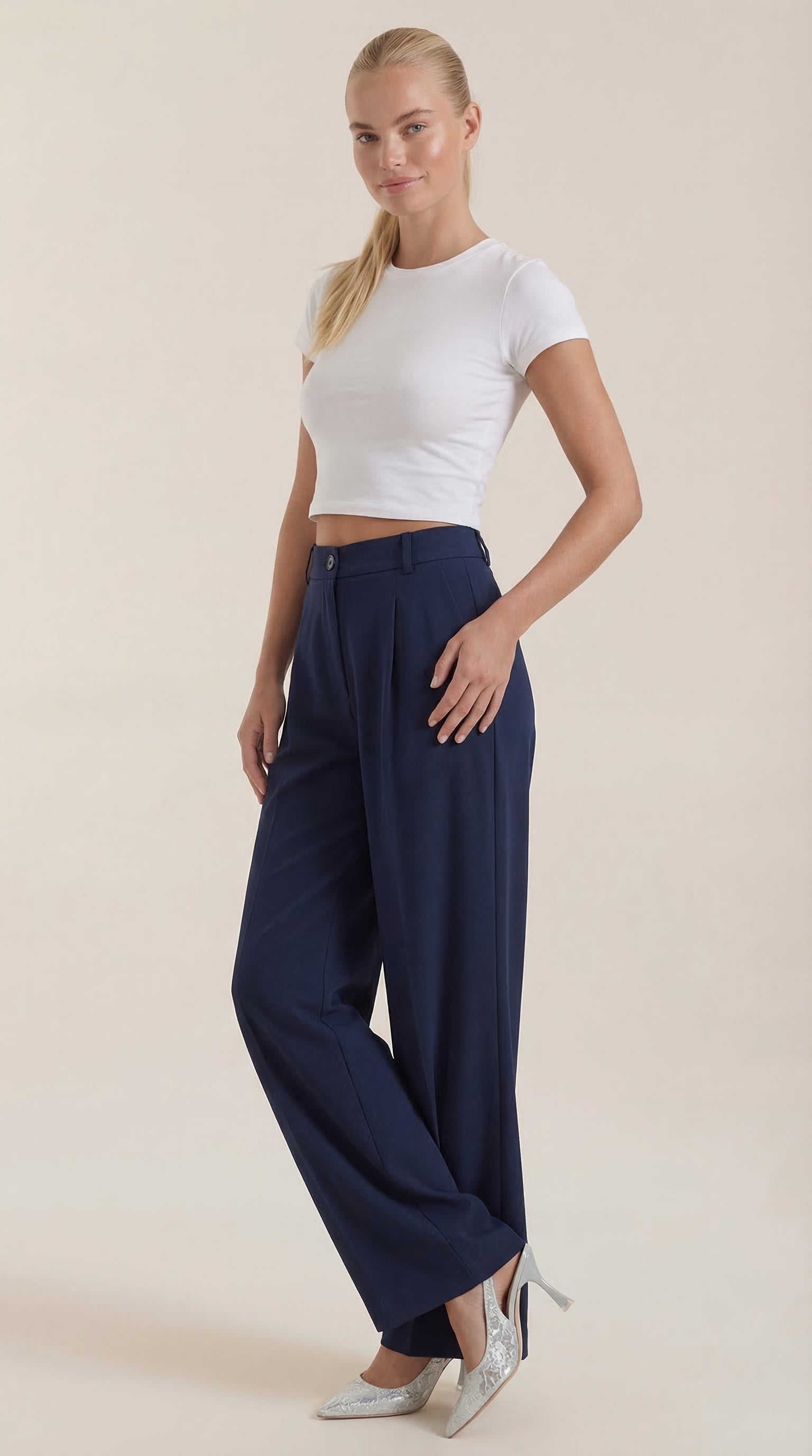Rebecca Bürohose mit weitem Bein