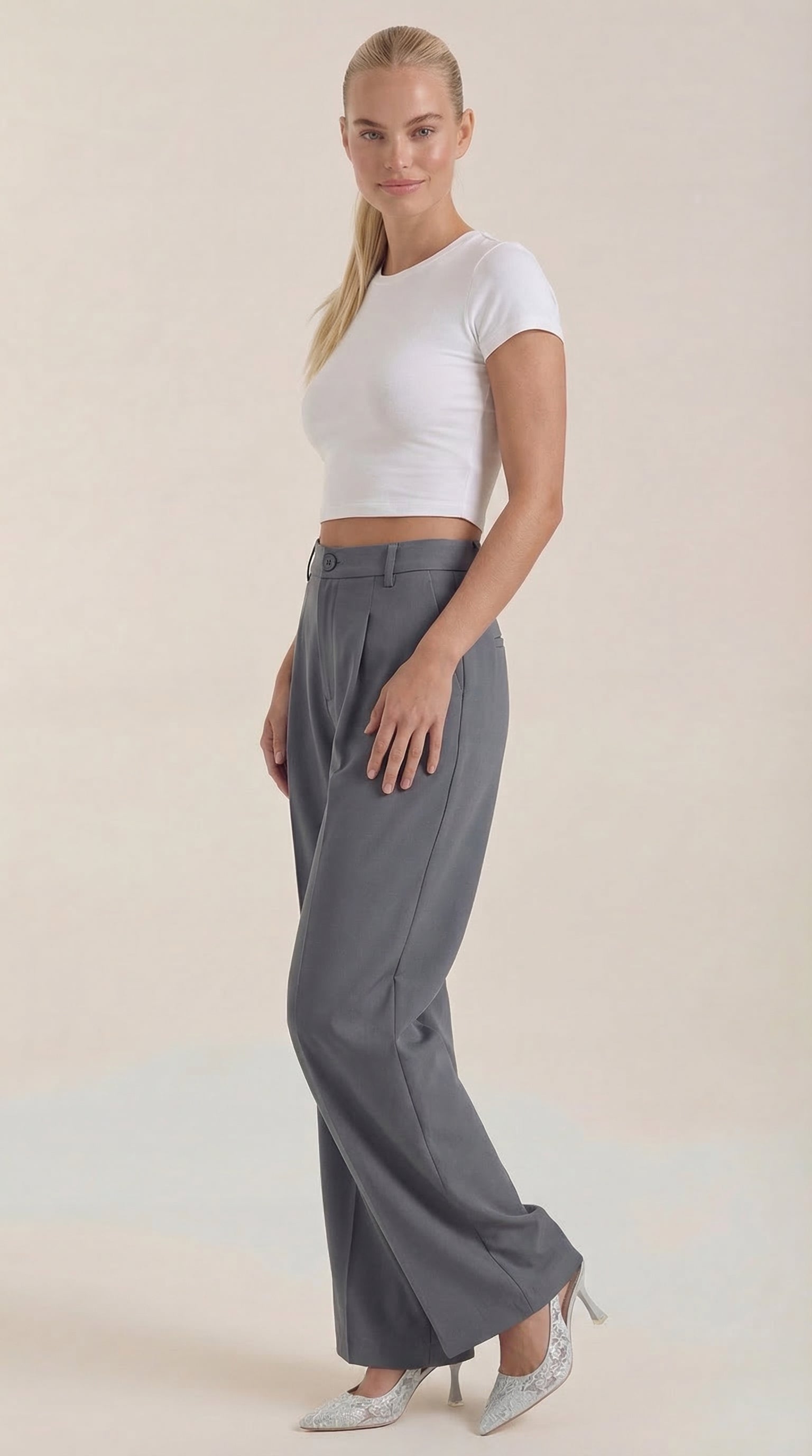 Rebecca Bürohose mit weitem Bein