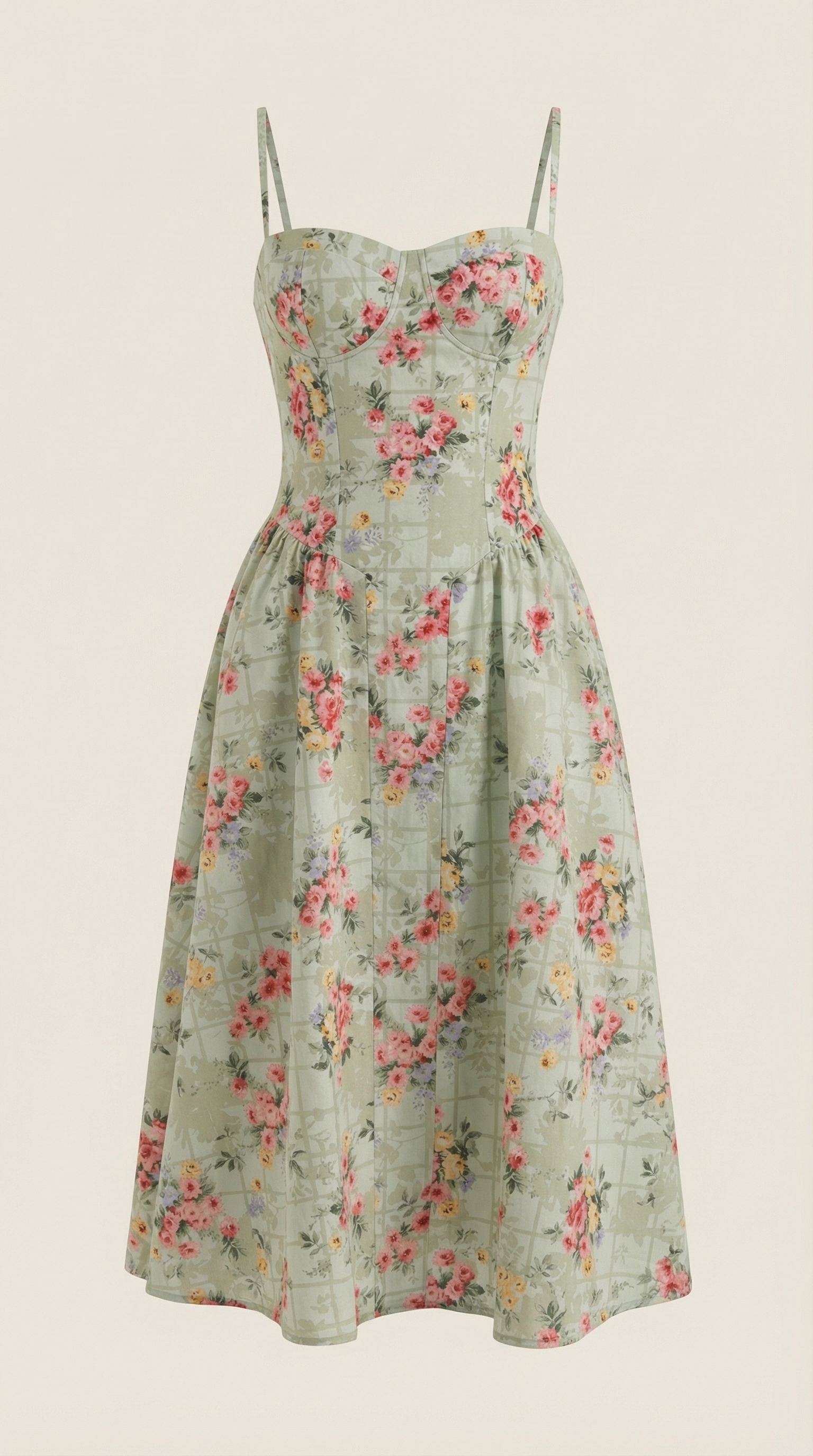 Vestido midi Odette con corpiño
