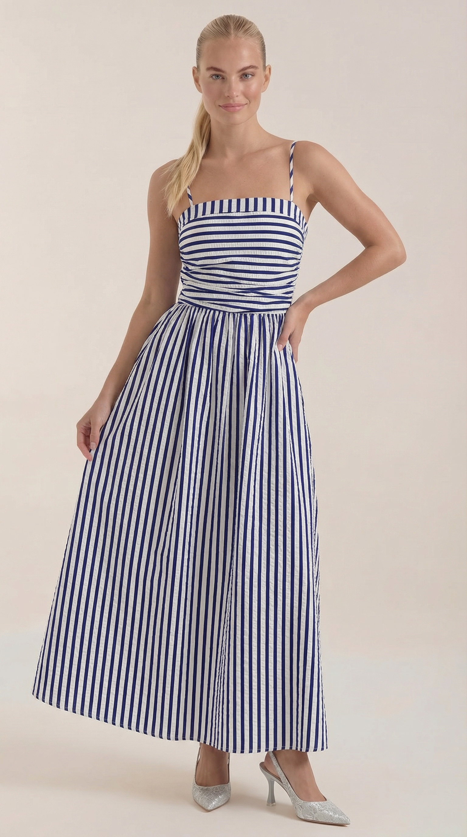 Sandra Maxi Abito a Righe