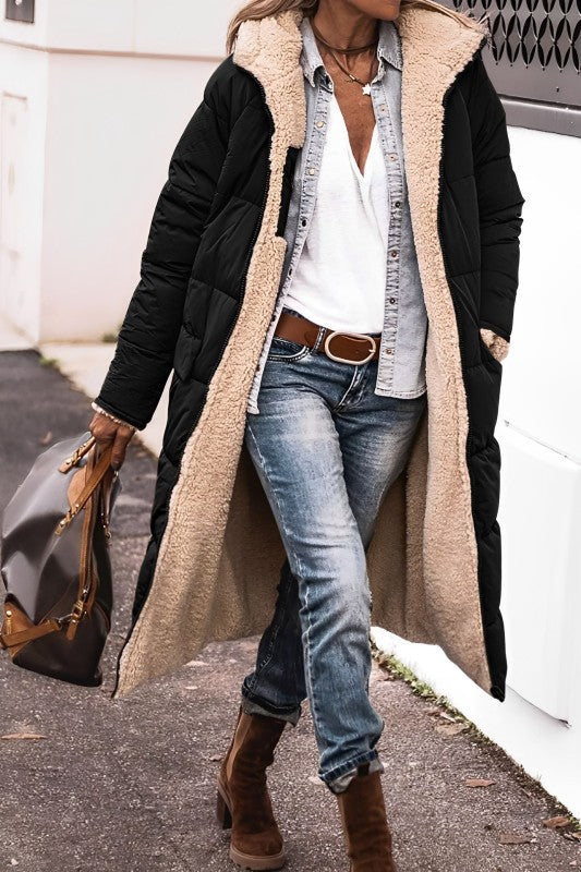 Cappotto Donna Lungo Imbottito con Interno Morbido