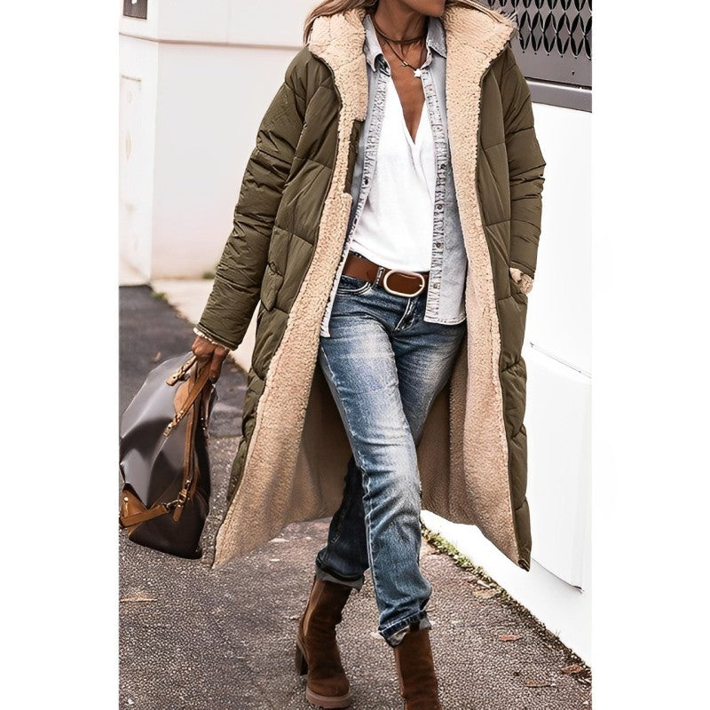 Cappotto Donna Lungo Imbottito con Interno Morbido