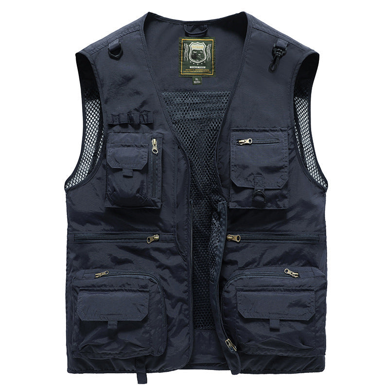 Gilet Estivo Multitasche Leggero da Uomo - Giacca Senza Maniche Traspirante
