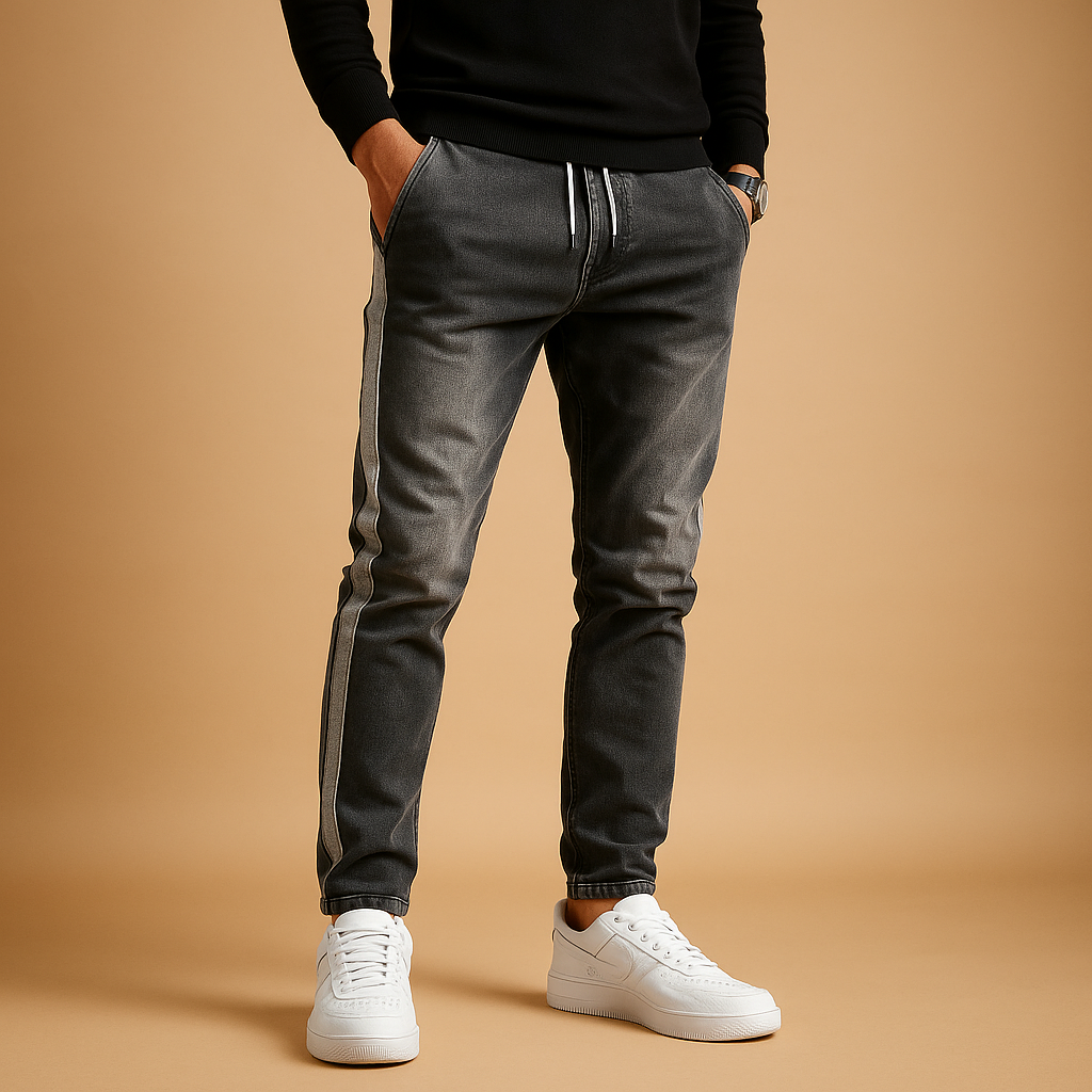Jeans Slim Fit da Uomo in Denim Elasticizzato per Uso Quotidiano