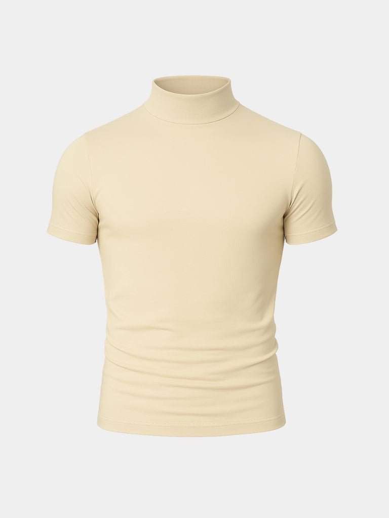 Maglietta casual a collo alto