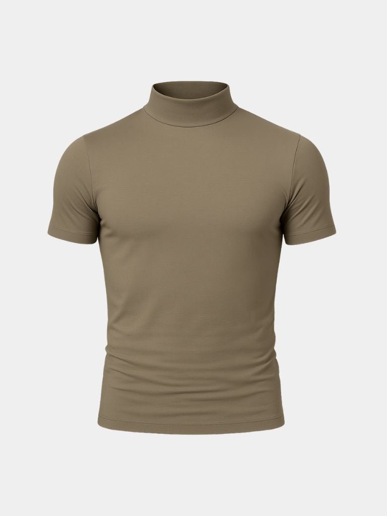 Maglietta casual a collo alto