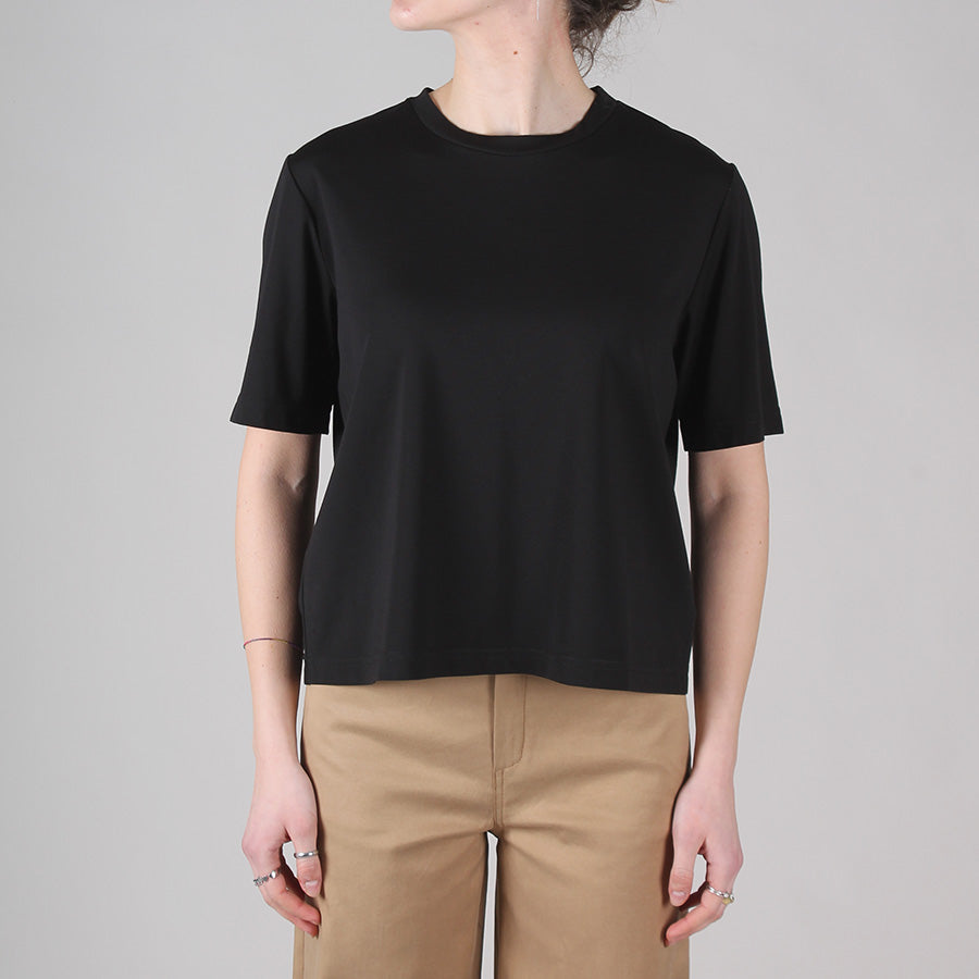 T-shirt a girocollo in viscosa
