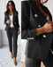 Completo Donna Elegante con Blazer Doppiopetto e Pantaloni Coordinati