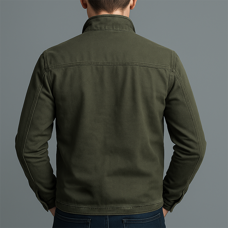Giacca Casual da Uomo con Zip e Tasche sul Petto