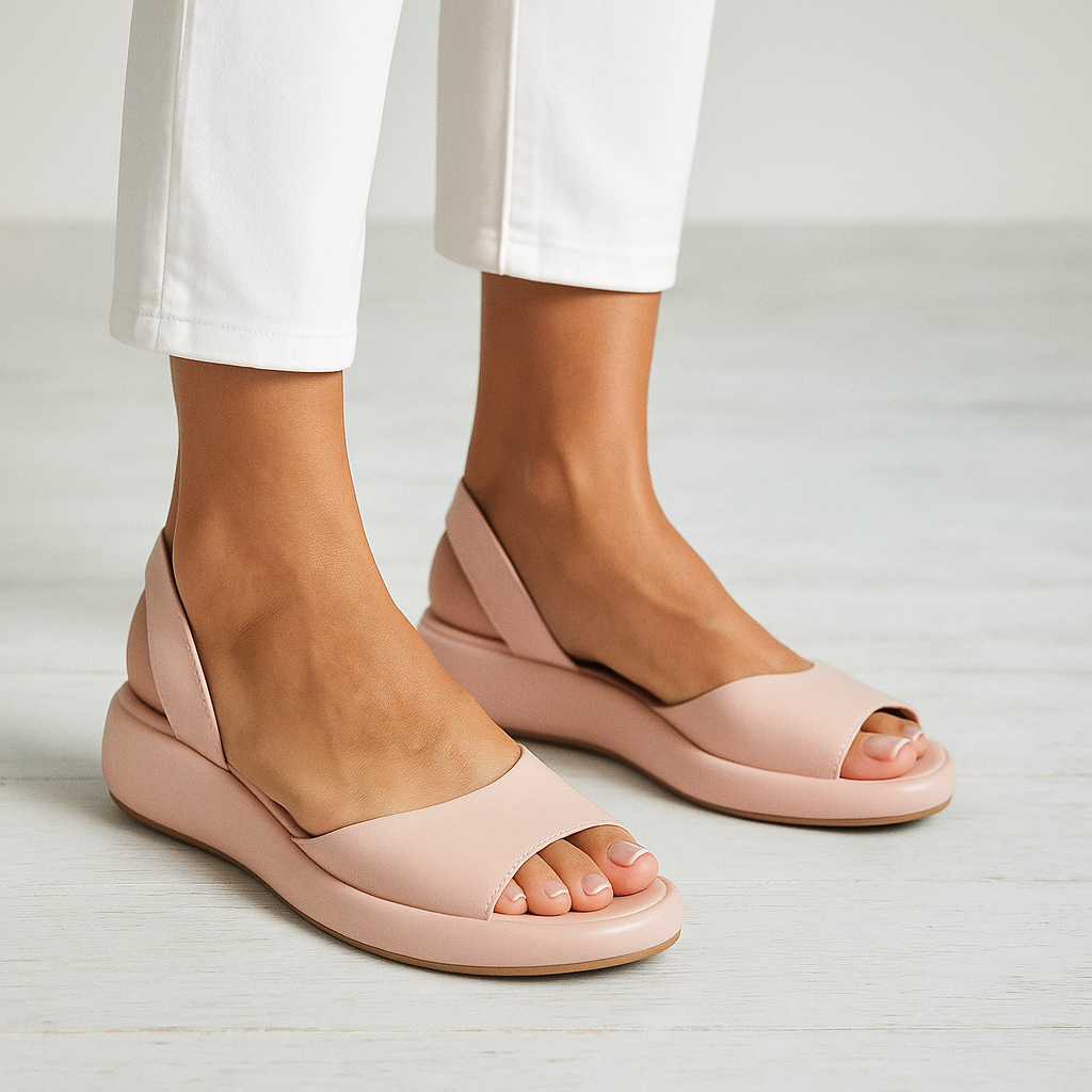 Sandali Bassi Slingback a Punta Aperta da Donna