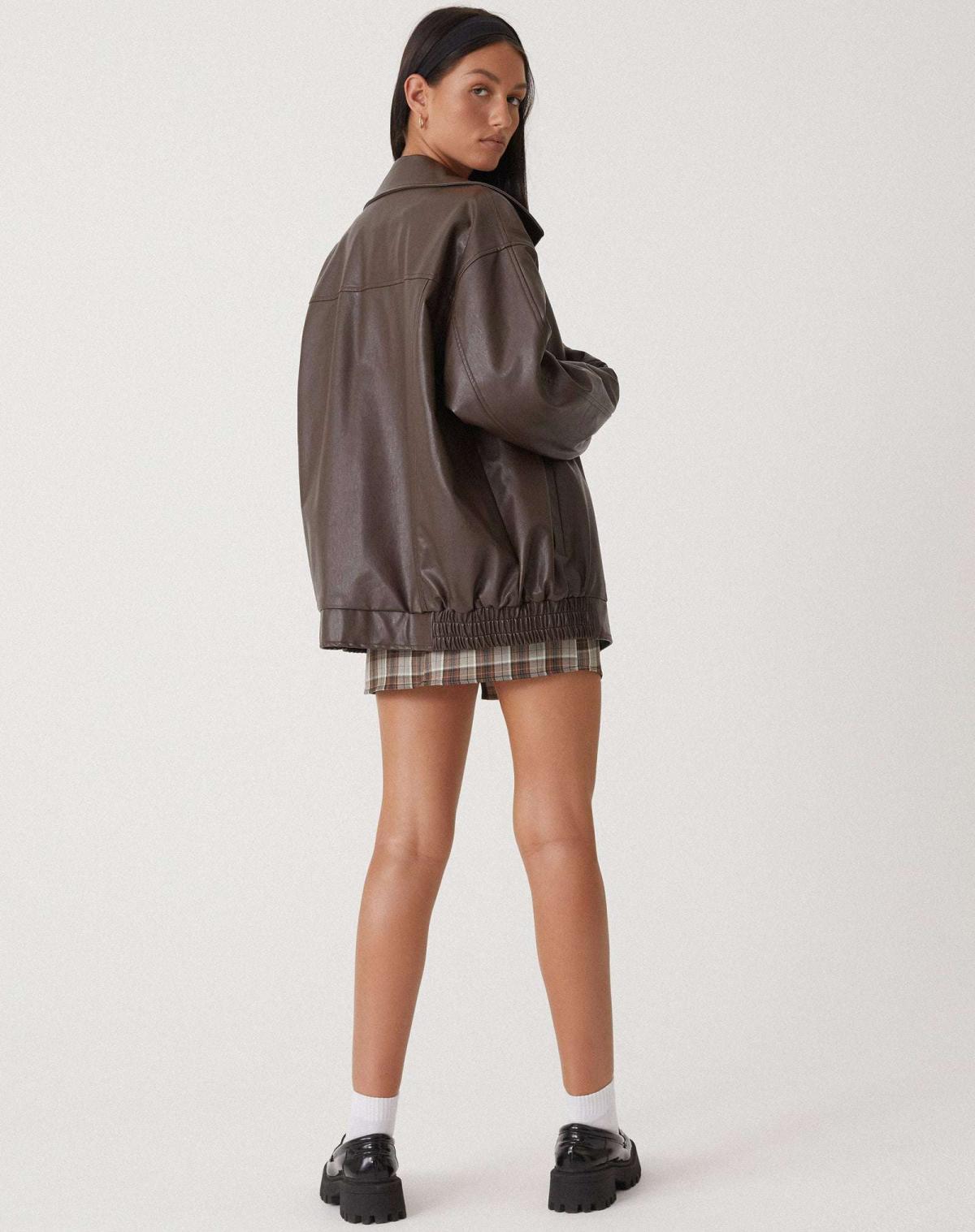 Giacca oversize da donna effetto pelle
