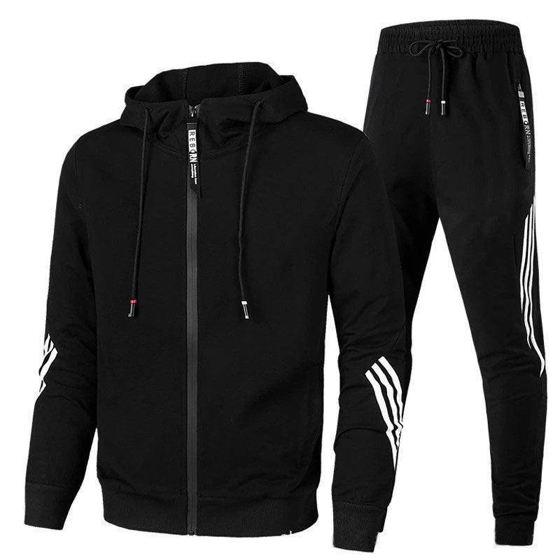 Tuta Sportiva Uomo con Cappuccio e Pantaloni Jogger